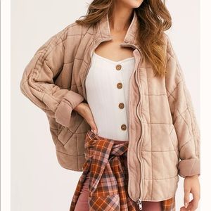 Free People Dolmans Quilted Knit Jacket